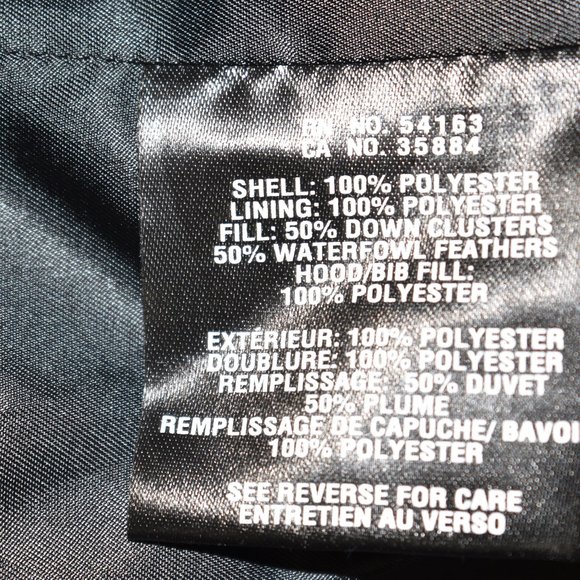 $300 COLE HAAN Puffer Zip Bib Insert Hooded Down parka coat Jacket black L - Picture 12 of 13